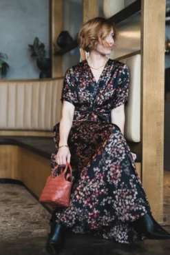 Faye Dress Melange Noir