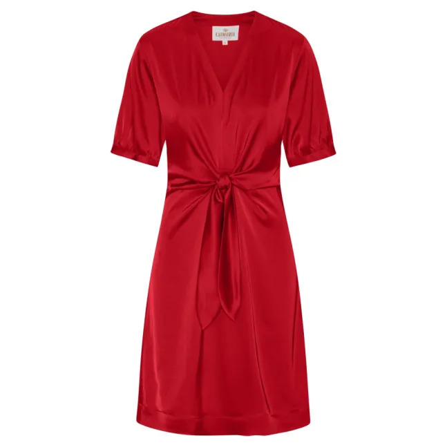 Faye Dress Short Semi Rich Deep Red