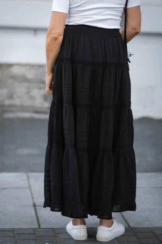 Felicia S Voile Skirt Black
