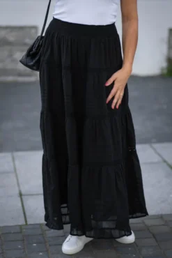 Felicia S Voile Skirt Black