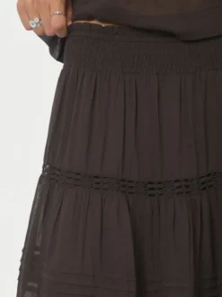 Felicia S Voile Skirt Dark Brown