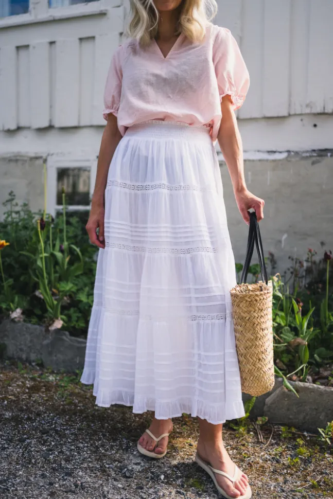 Felicia S Voile Skirt White