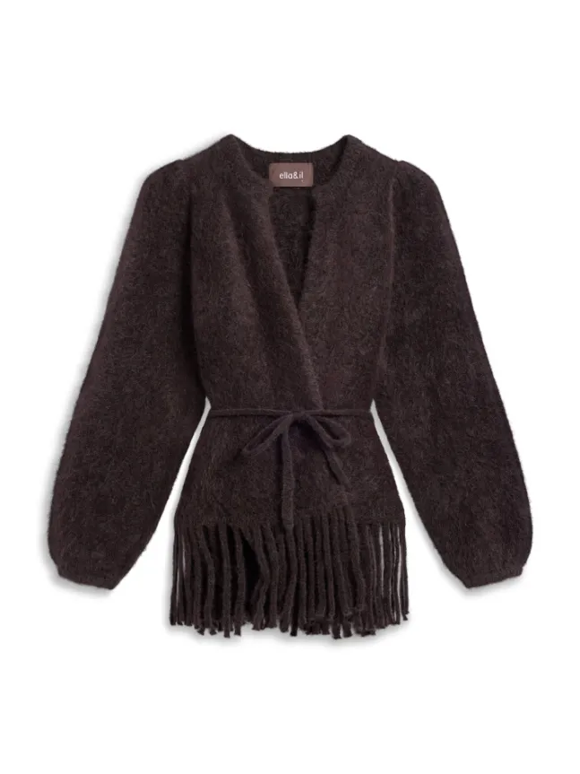 Fidele Chunky Cardigan Dark Brown