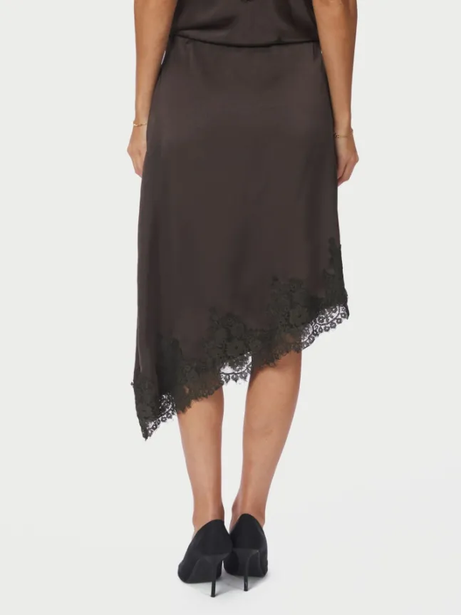 Fiora Lace Skirt Dark Brown