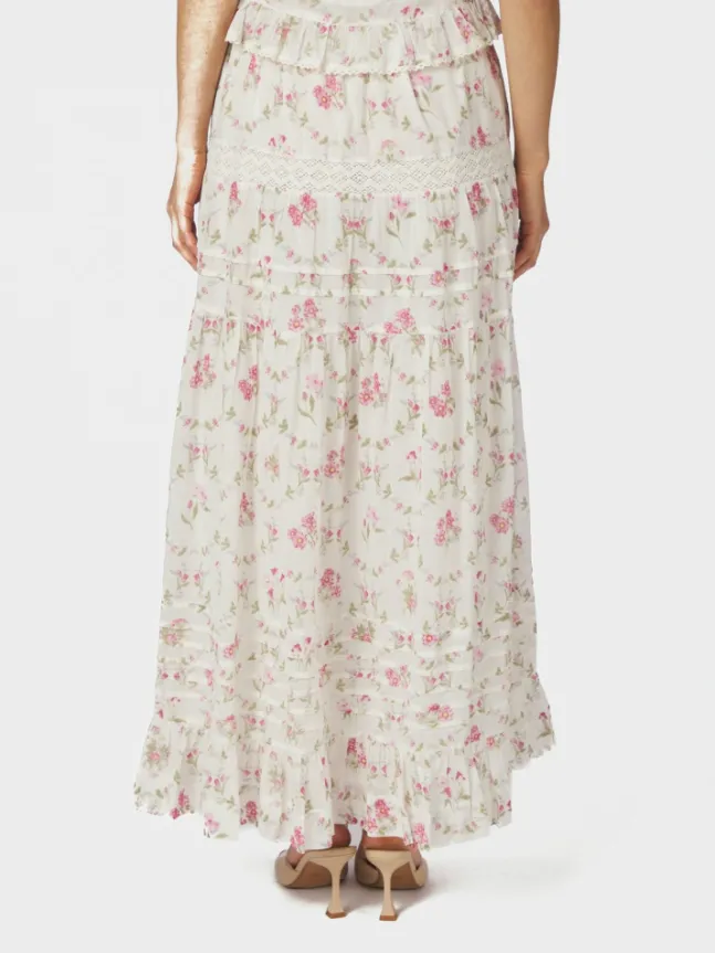 Fippo Spring Flower Skirt Offwhite