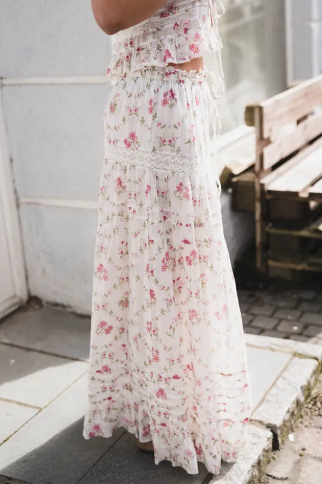 Fippo Spring Flower Skirt Offwhite