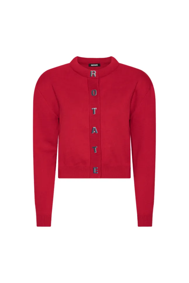 Firm Knit Cardigan Scooter Red