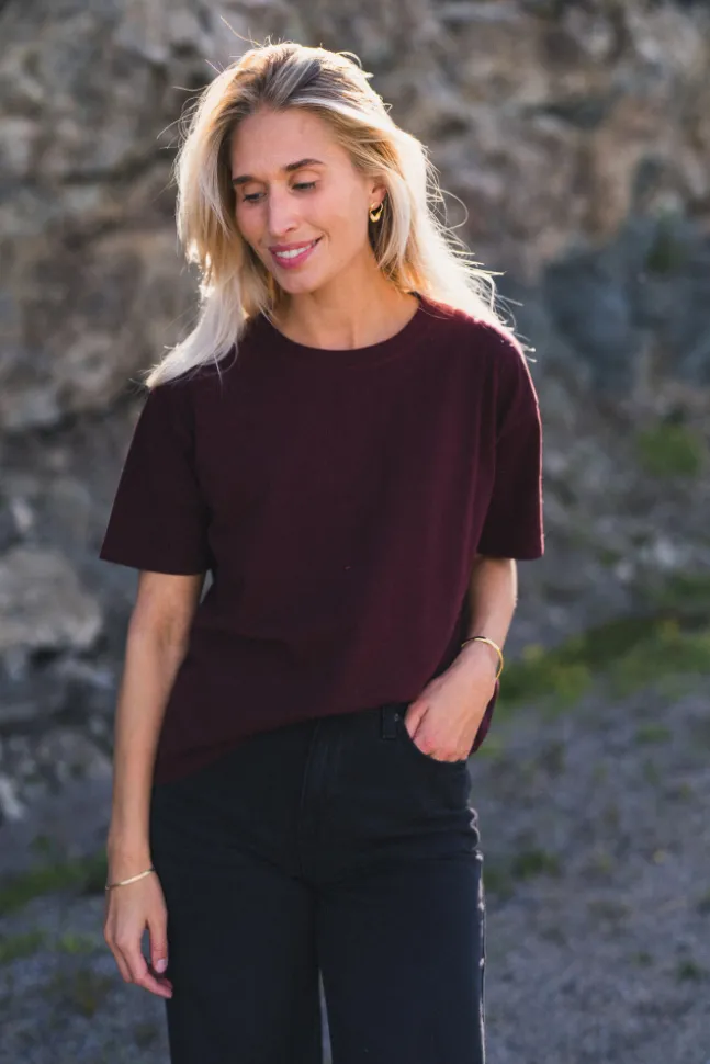 Fizvalley T-Shirt Vintage Burgundy