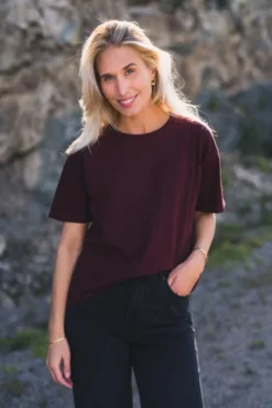 Fizvalley T-Shirt Vintage Burgundy
