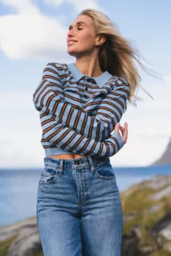 Florence Stripe Polo Blue Mix