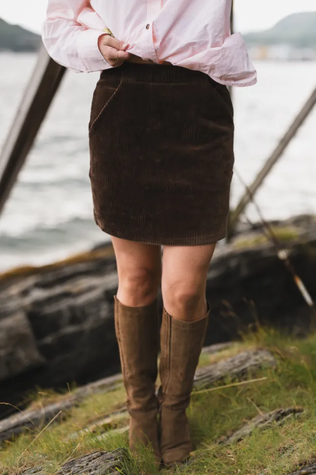 Floriana HW Skirt Slate Black