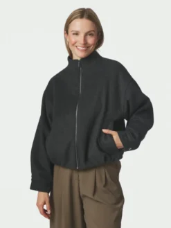 Florine Wool Bomber Jacket Antracit