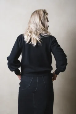 Fonny LS Knit Pullover Black