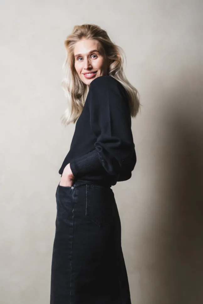 Fonny LS Knit Pullover Black