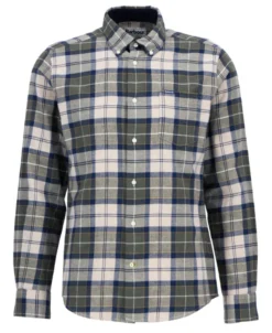 Fortrose Tailored Tartan Shirt Forest Mist Tartan