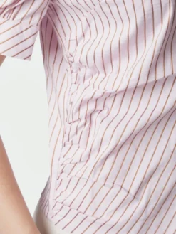 Frannie Structure Stripe Shirt Light Pink