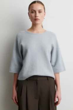 Gabby Knit SS O-Neck Quarry