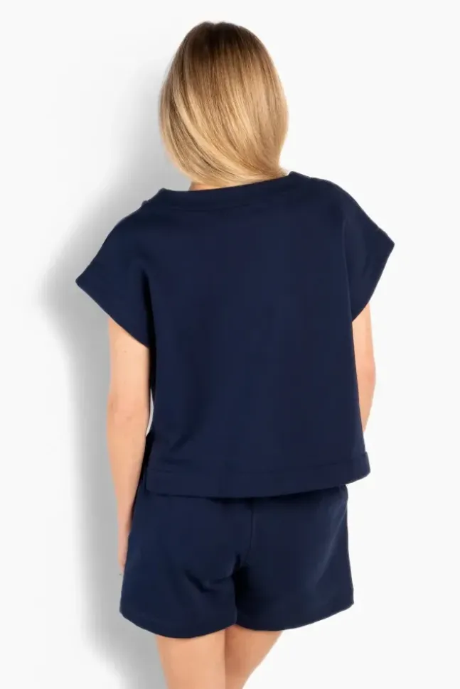 Gabriela Top Navy Blazer