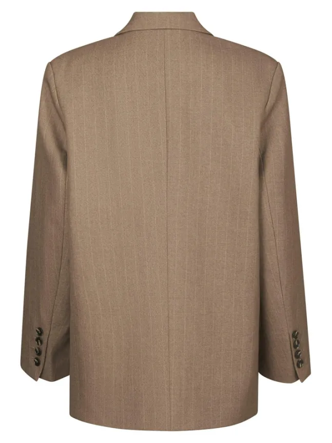 Gaby Pinstripe Blazer Taupe