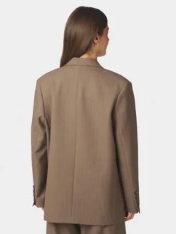 Gaby Pinstripe Blazer Taupe