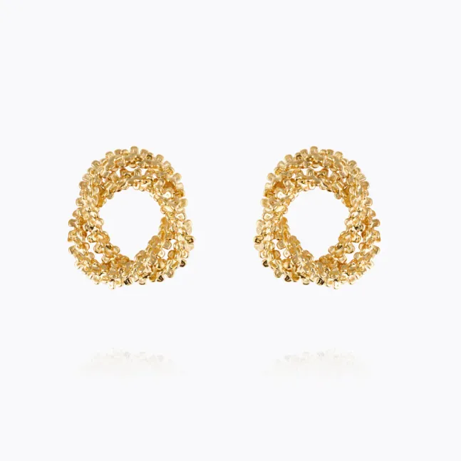 Gemma Knot Earrings Gold