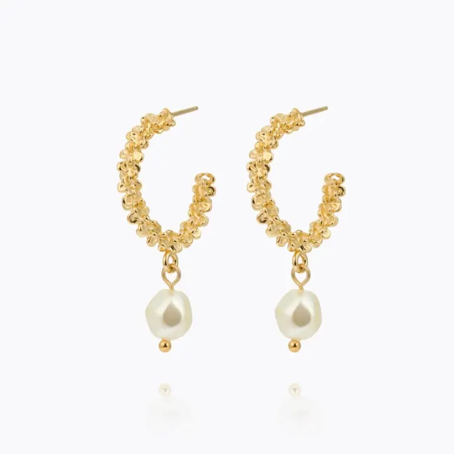 Gemma Pearl Loops Gold Pearl
