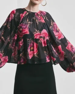 Georgette Blouse Evening Blush