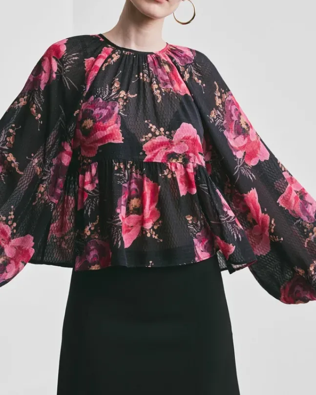 Georgette Blouse Evening Blush