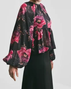 Georgette Blouse Evening Blush