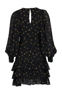 Georgette Shift Dress Flower Buds
