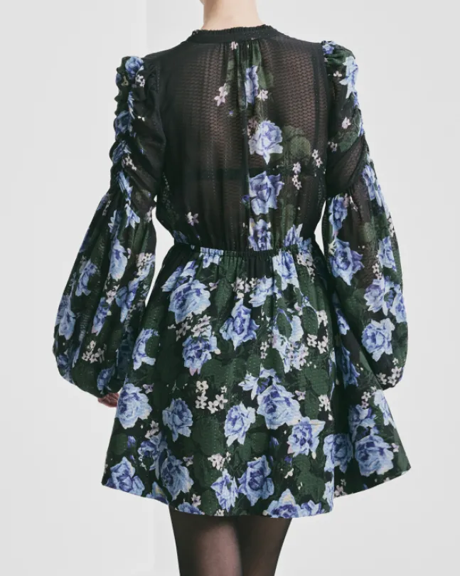 Georgette V-Neck Dress Amadora