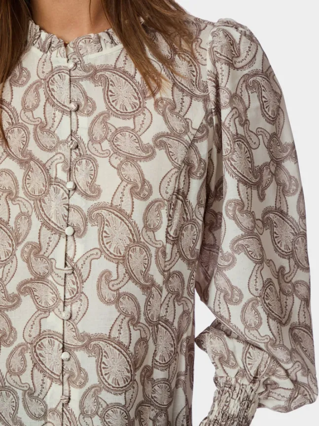 Gilda Soft Paisley Blouse Creme