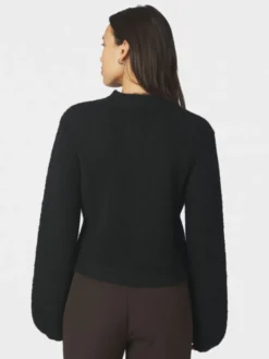 Gio Fluffy Knit Cardigan Black