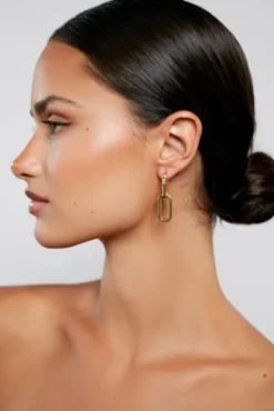Golden Link Earrings Gold