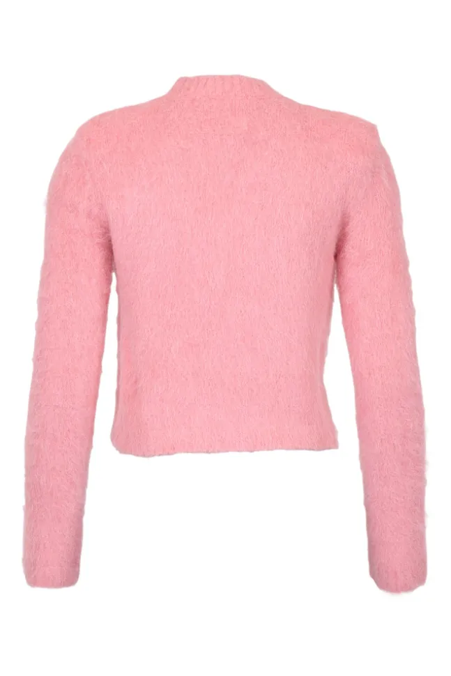 Hairy Knit Sweater Pink