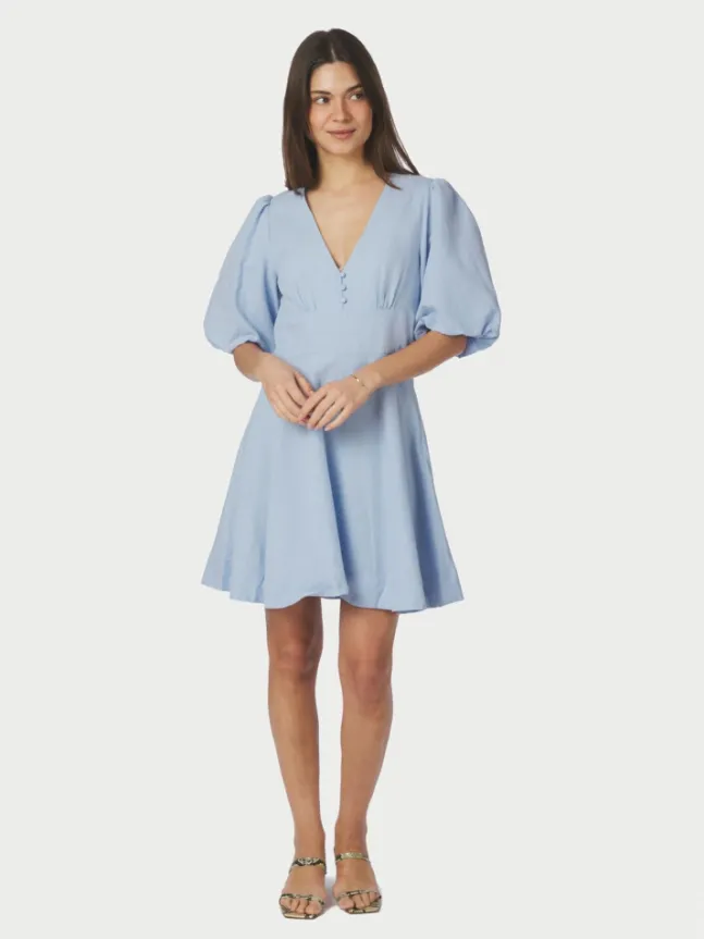Halli Linen Dress Light Blue