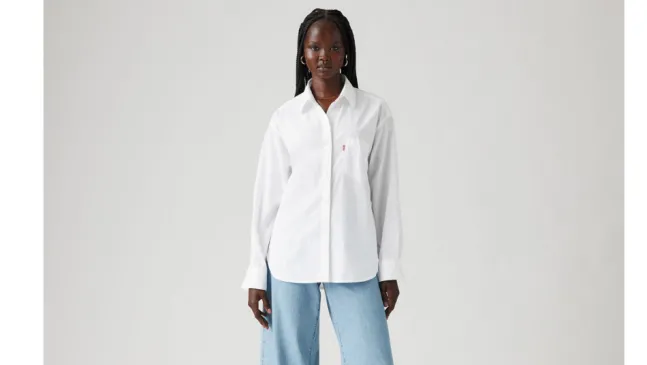 Harlie Boyfriend Shirt Bright White