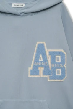 Harvey Sweatshirt Letterman Washed Light Blue