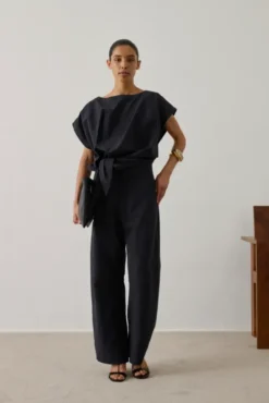Hawk Crepe Trousers Night Blue