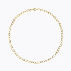 Heart Chain Necklace Gold