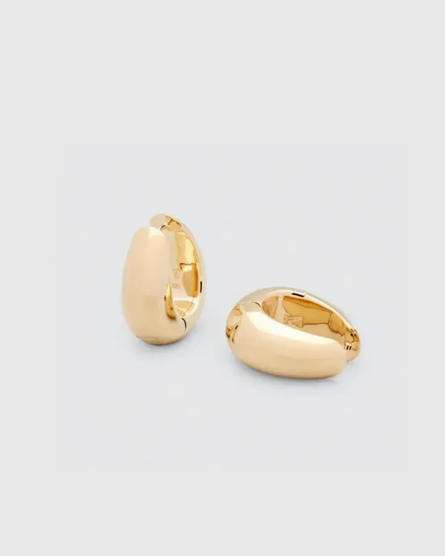 Ice Hoops Medium Gold