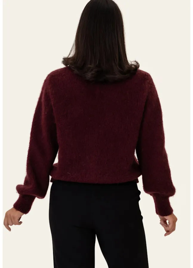 Idaic Cardigan Bordeaux