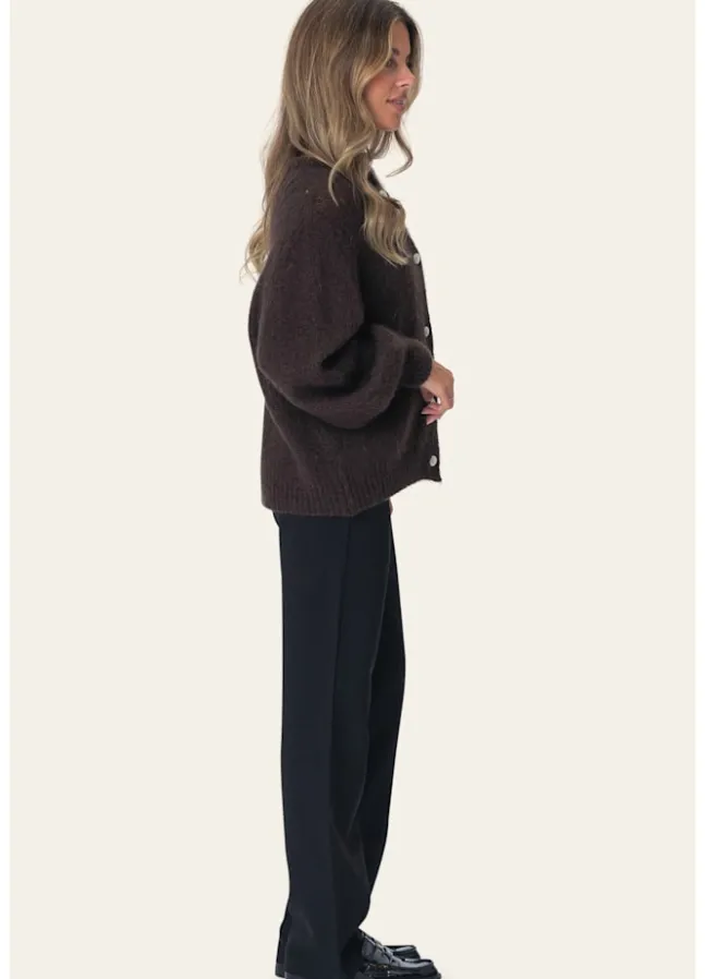 Idaic Cardigan Dark Brown