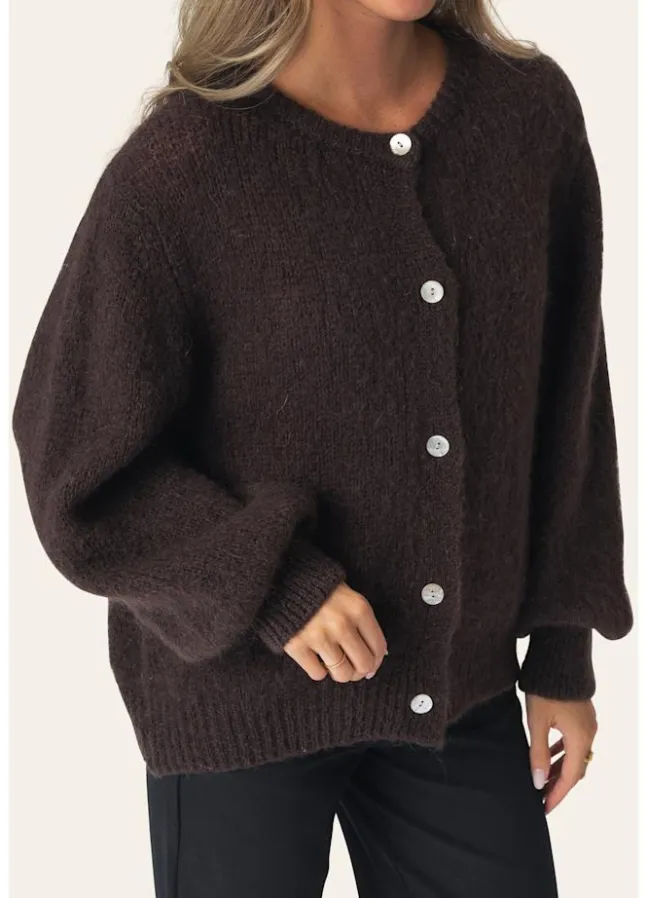 Idaic Cardigan Dark Brown