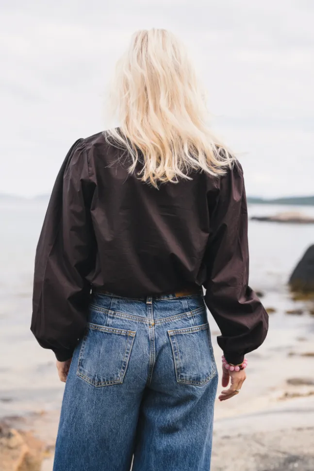 Ida Maja V Shirt Black Coffee