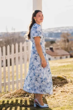 Illana Floral Fusion Dress Blue