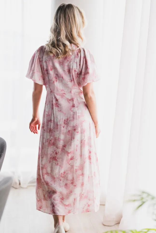 Illana Floral Fusion Dress Rose