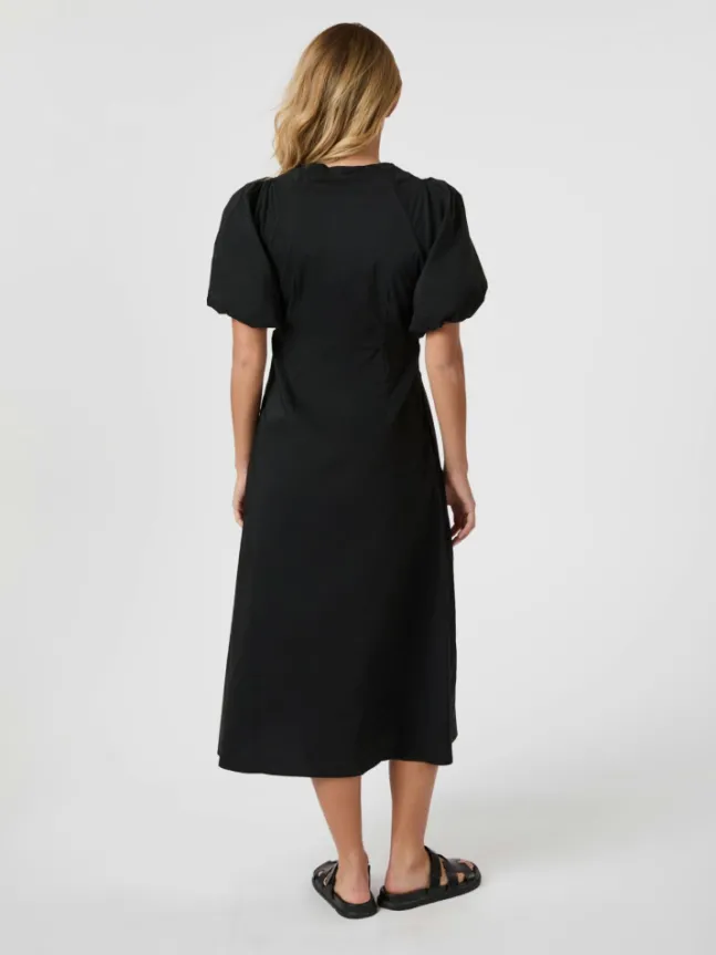 Illana Poplin Dress Black