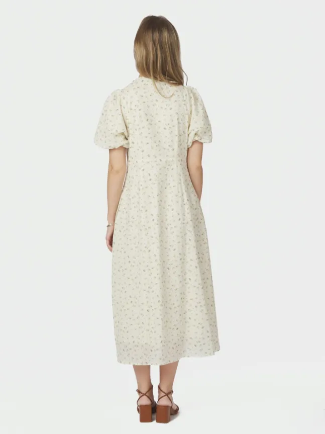 Illana Small Rose Flower Dress Light Yellow