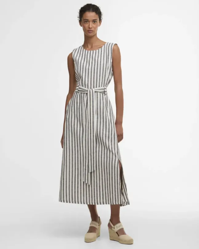 Inez Dress Navy Stripe